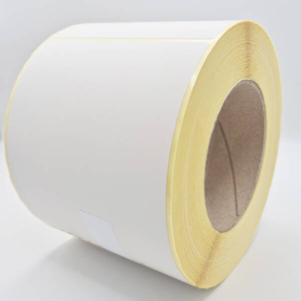 Etiquettes vierges 100x100mm papier blanc mat  diamètre mandrin 76 Vendues par 1 rouleau. 1000 étiquettes par rouleau. Compatible avec les imprimantes thermiques. - Image 2