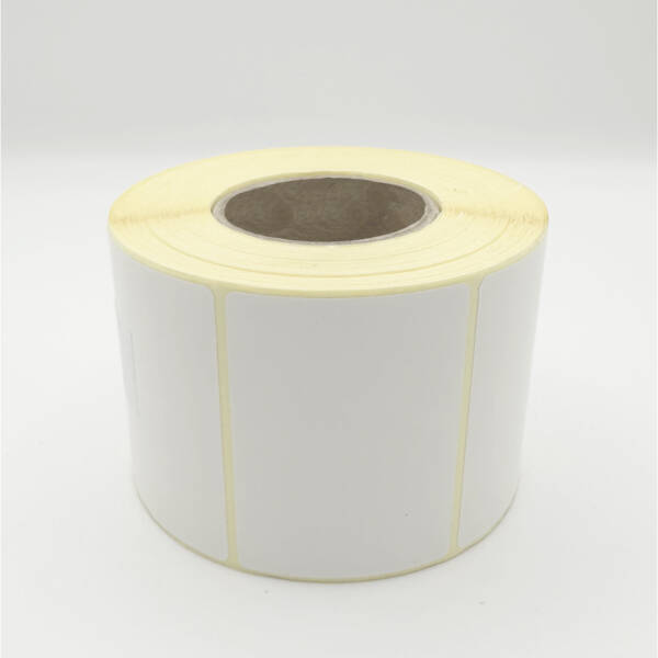 Etiquettes thermiques vierges 58x43 mm diamètre mandrin 41 mm. 750 étiquettes par rouleau. Compatible avec les imprimantes thermiques .