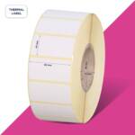 Lot de 6 rouleaux étiquettes thermiques vierges 58x43 mm diamètre mandrin 41 mm. 750 étiquettes par rouleau. Compatible avec les imprimantes thermiques. - Image 2