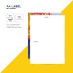 Feuilles autocollantes A4 210x297mm de 100 étiquettes. Compatibles avec les imprimantes jet encre, laser et photocopieur. Garantie sans bourrage. – Image 2
