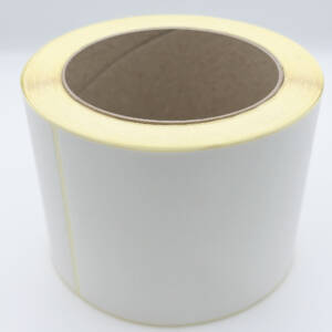 Étiquette vierge 100x150 mm, papier blanc mat  de mandrin 76mm. 1000 étiquettes par rouleau, compatibles avec les imprimantes thermiques.