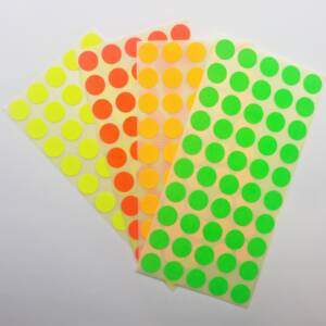 Pastilles Adhésives Fluo 10mm - Pack Business de 6 (600 étiquettes)