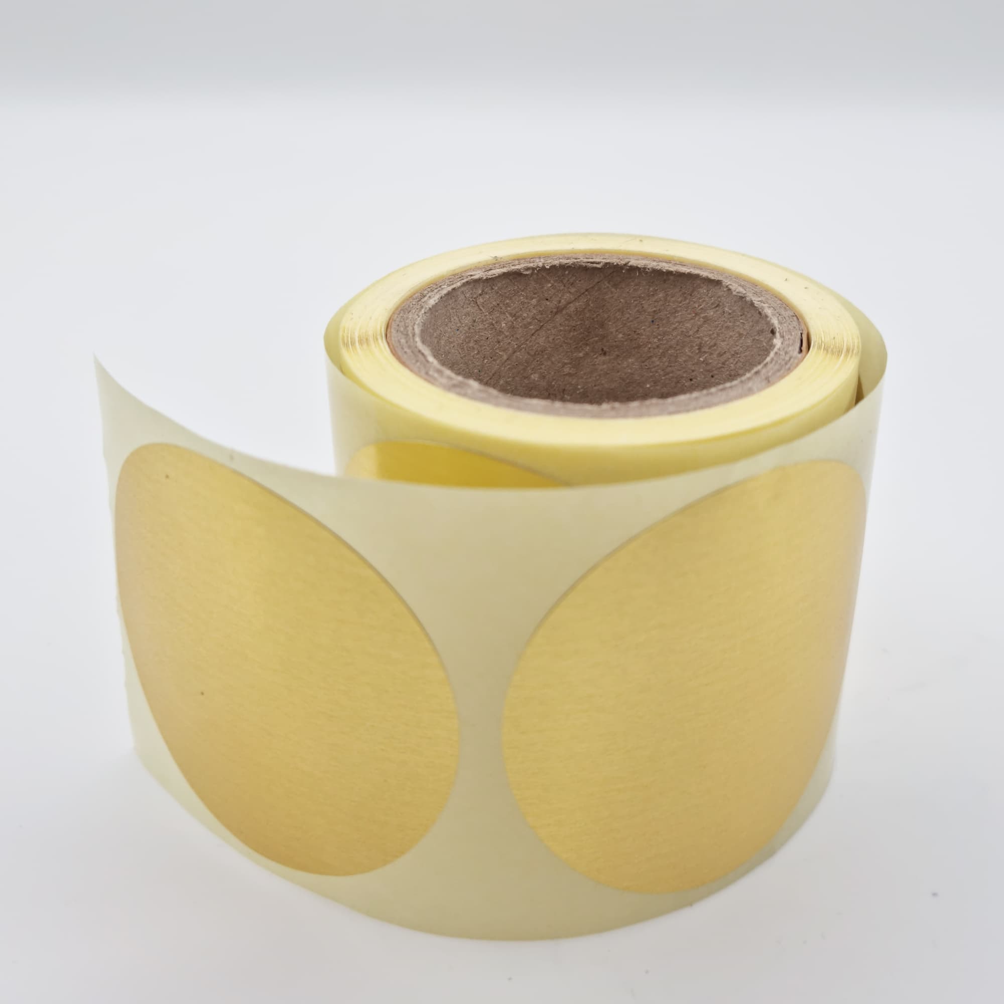Étiquettes Adhésives Rondes 50mm – Dorées  Brillantes