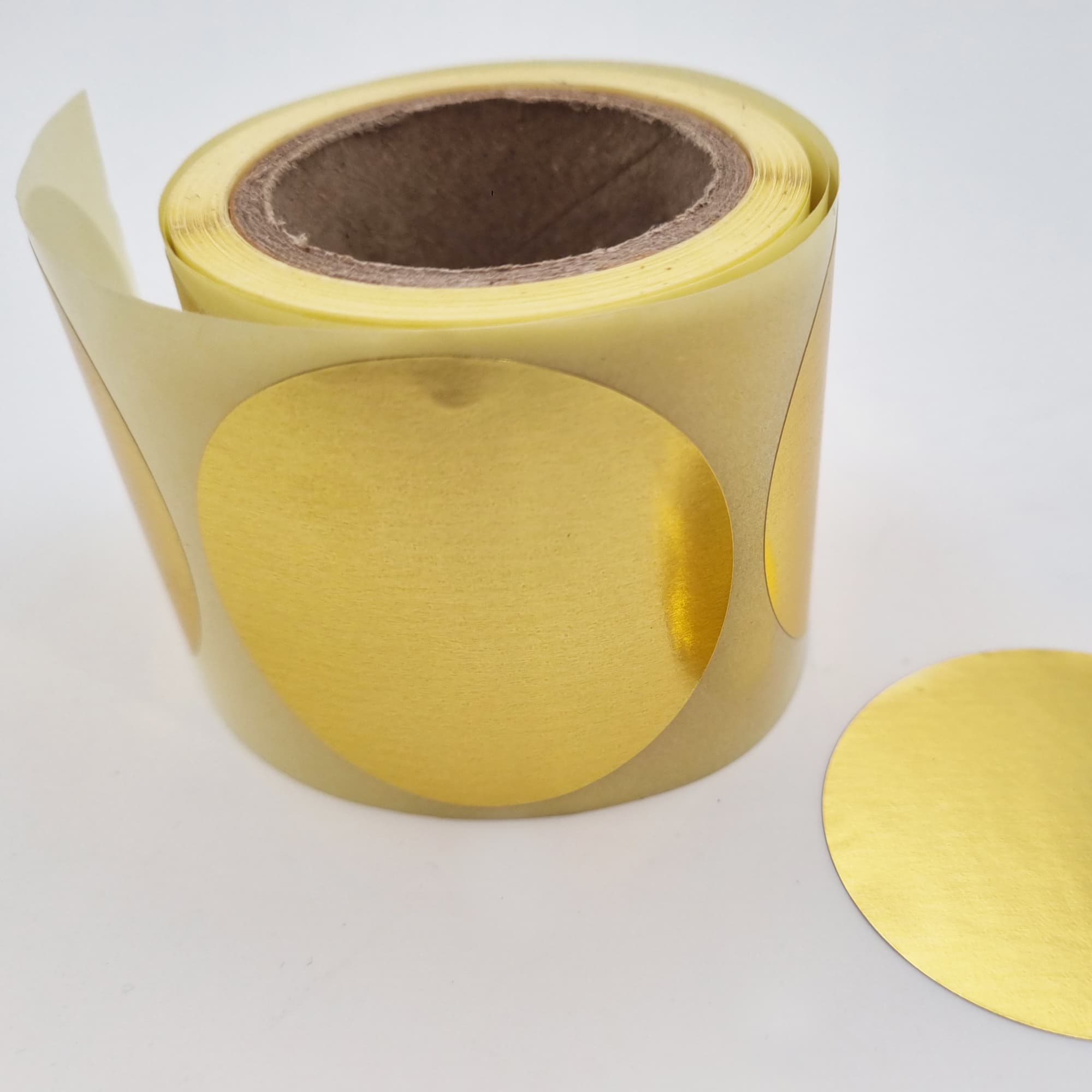 Étiquettes Adhésives Rondes 50mm – Dorées  Brillantes - Image 3