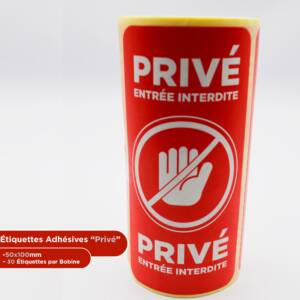 Étiquettes Adhésives “Privé” (50x100mm)