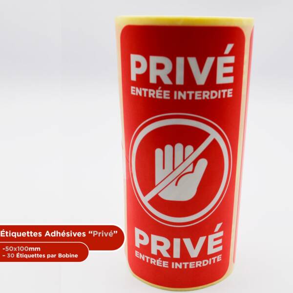 Étiquettes Adhésives Privé (50x100mm)