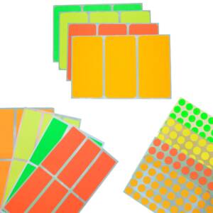 Etiquettes autocollantes fluo