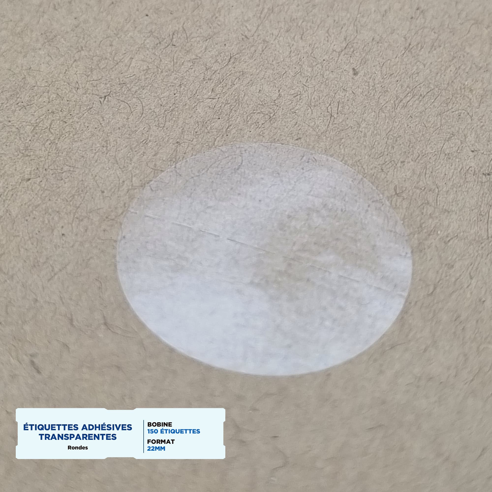 Étiquettes Autocollantes Transparentes 22mm – Image 3