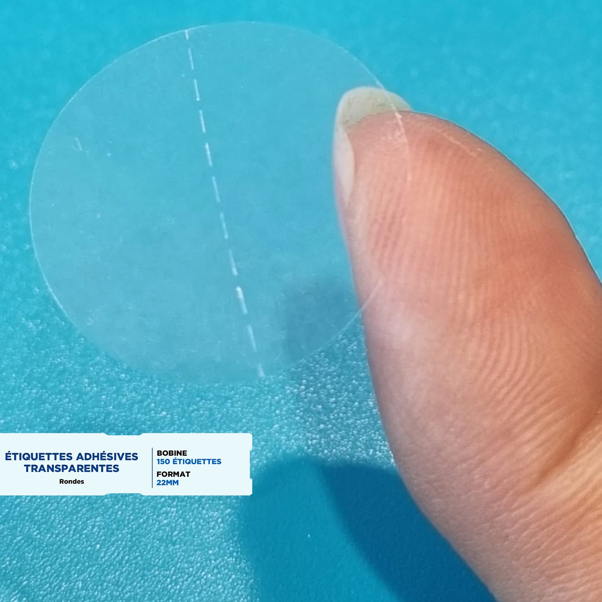 Étiquettes Autocollantes Transparentes 22mm – Image 5
