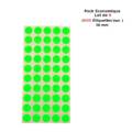 Pastilles Adhésives Fluo 10mm - Pack Business de 6 (600 étiquettes) -vert