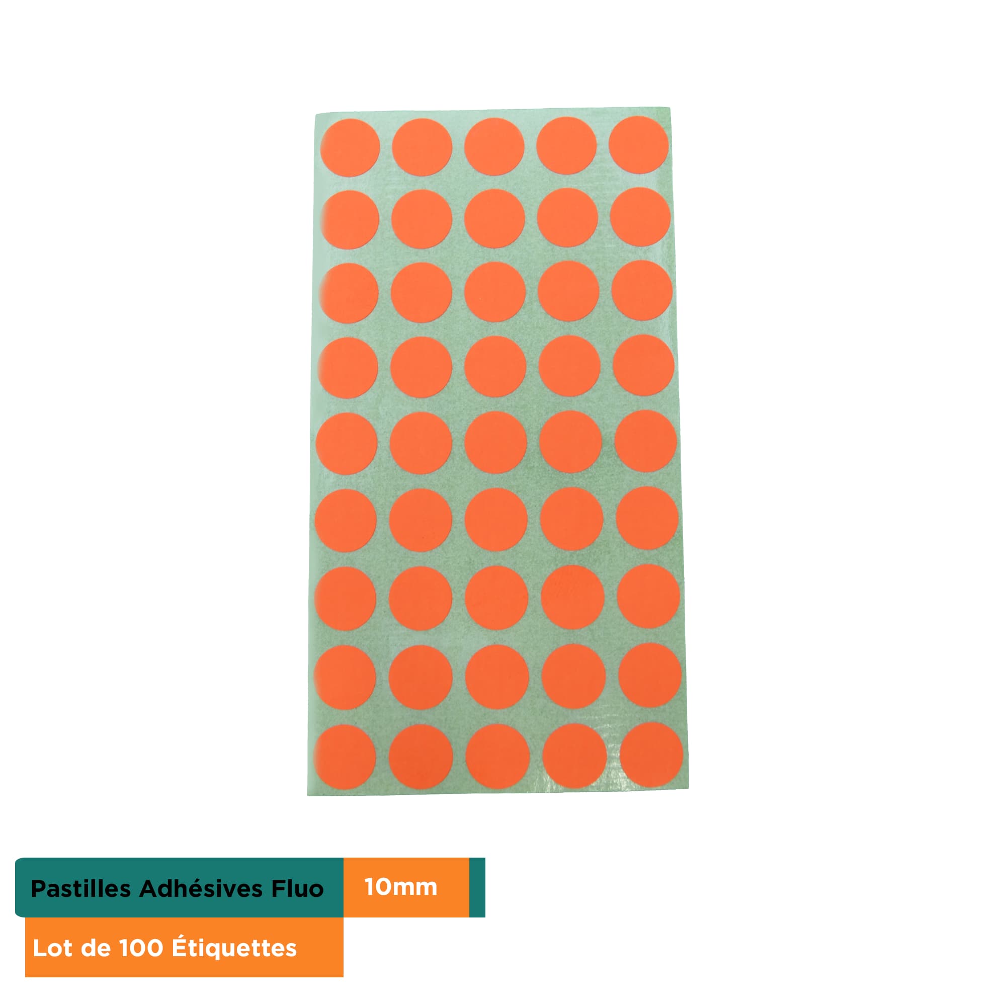 Pastilles Adhésives Fluo 10mm – Lot de 100 Étiquettes – Couleurs Fluorescentes (Rouge, Jaune, Orange, Vert) – Organisation Bureau, Archives, Maison, Loisirs - Image 8