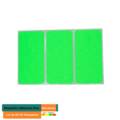 Étiquettes Adhésives Fluo 100x50mm – Lot de 30 (10 Plaquettes) – Étiquettes Rectangulaires Coins Arrondis-Organisation Bureau, Archives, Maison (Vert)