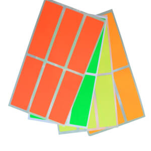 Pack Business de 6 (360 Étiquettes / 60 Plaquettes) –Étiquettes Adhésives Fluo 75x25mm