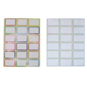 Pack Étiquettes Scolaires “Basique 2” – 2 Plaquettes Papier Brillant – 32x22 mm – 32 Étiquettes total