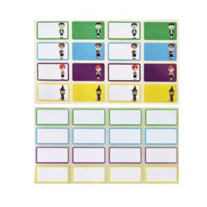 Pack Étiquettes Scolaires “Qui suis-je ?” – 2 Plaquettes Papier Brillant – 40x20 mm – 32 Étiquettes au total