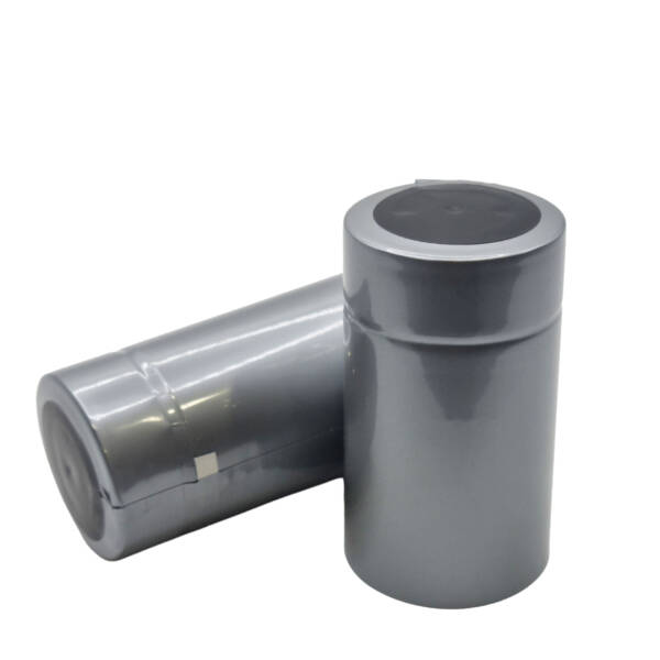 Lot de 100  Capsules Thermorétractables PVC 75µ pour Bouteilles 30x60 mm– Argent  – Capsule de Bouchage Sécurité pour Vin, Spiritueux et Huiles – Protection Goulot Bouteille