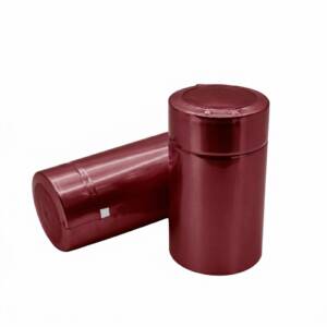 Lot de 100  Capsules Thermorétractables PVC 75µ pour Bouteilles 30x60 mm– Rouge  – Capsule de Bouchage Sécurité pour Vin, Spiritueux et Huiles – Protection Goulot Bouteille